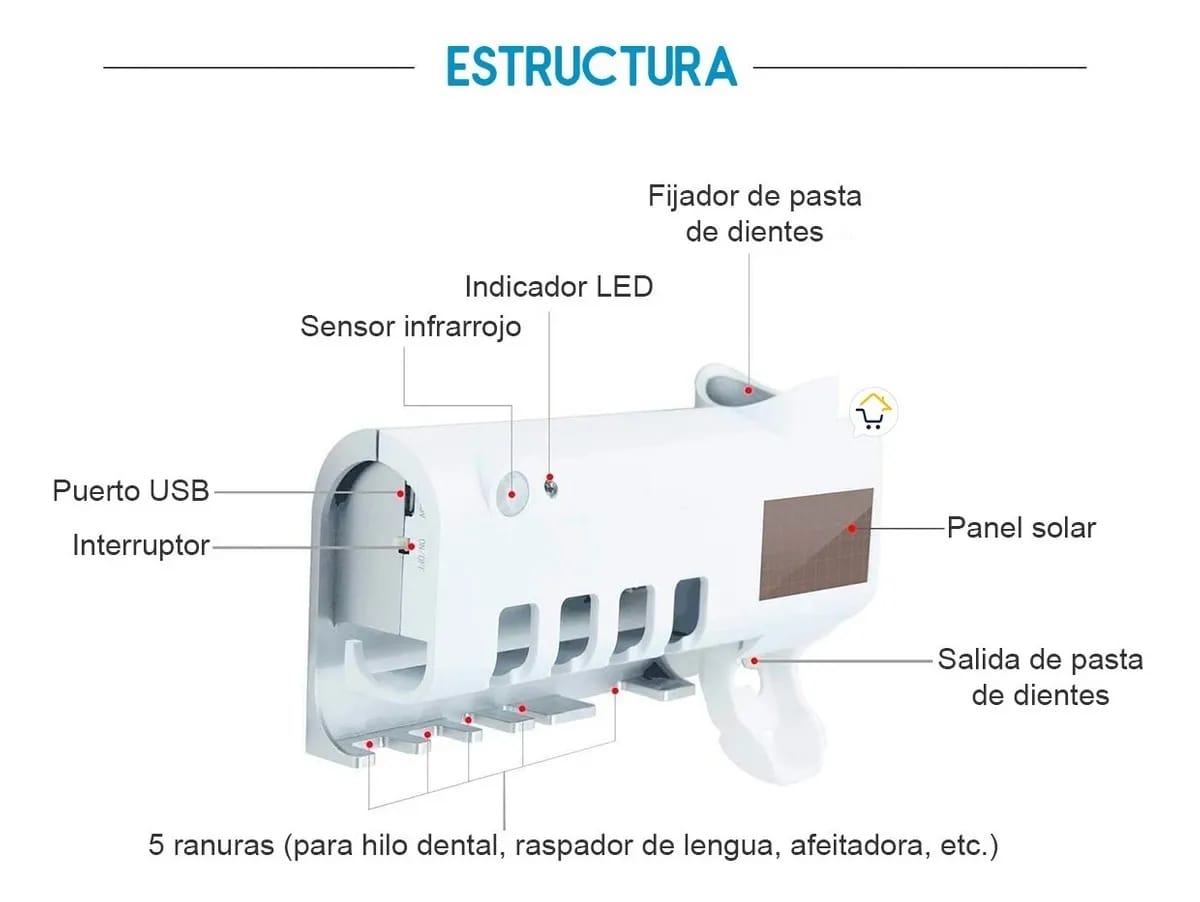 SterilPro®: Esterilizador UV con Dispensador de Crema Dental